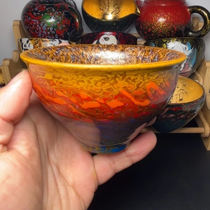 茶盏锦绣飞鸟秋水共长天一色