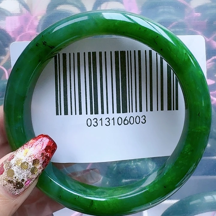 和田玉（碧玉）手镯未镶嵌6162包容