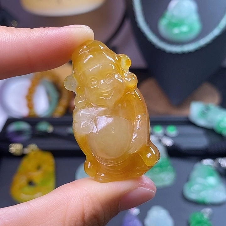 翡翠未镶嵌吊坠(赠链)