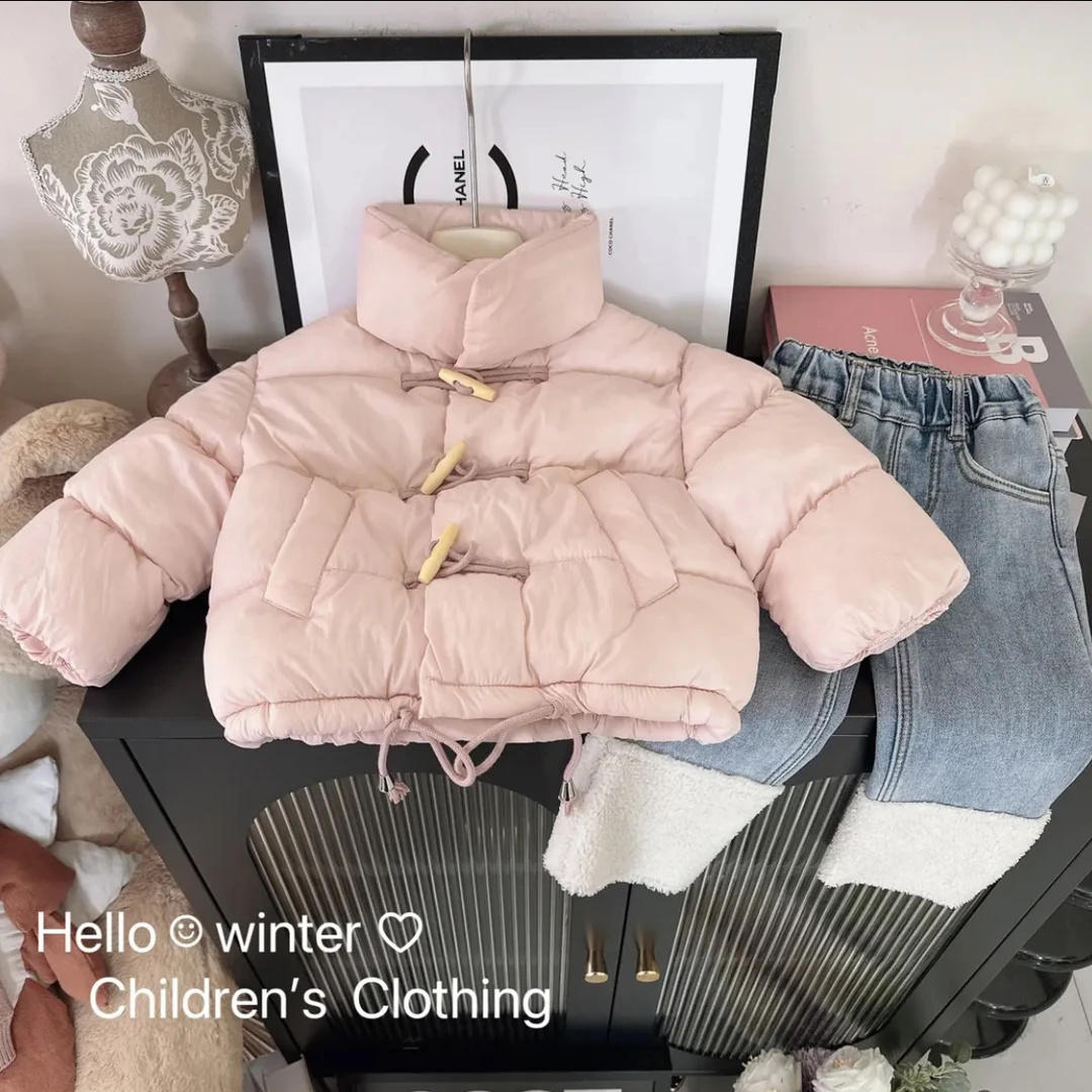 【现货】新品儿童棉服面包服泡芙款女宝宝保暖加厚棉服外套