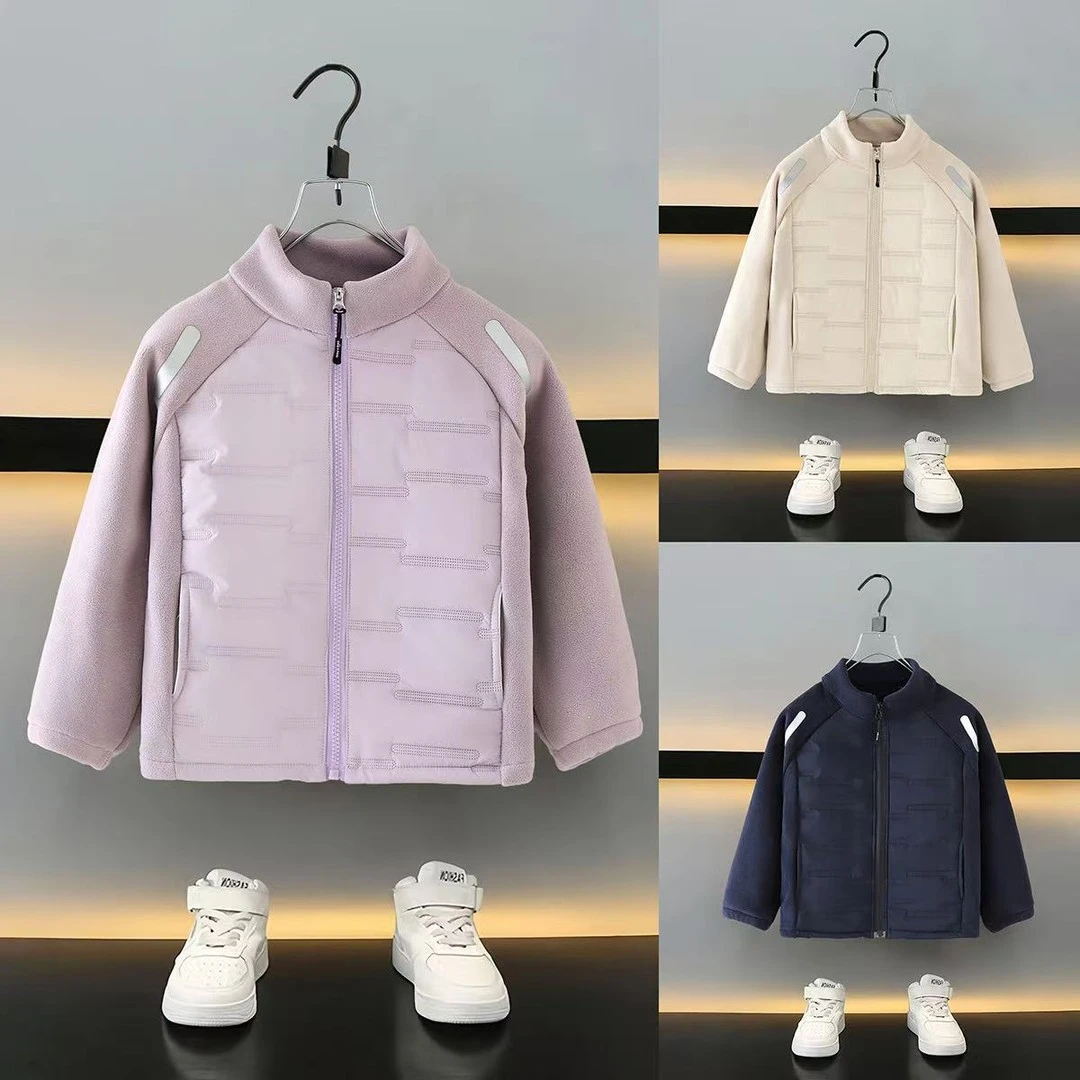 【校服神器】儿童夹棉立领外套秋冬装棉服男女内穿外穿加厚保暖外套