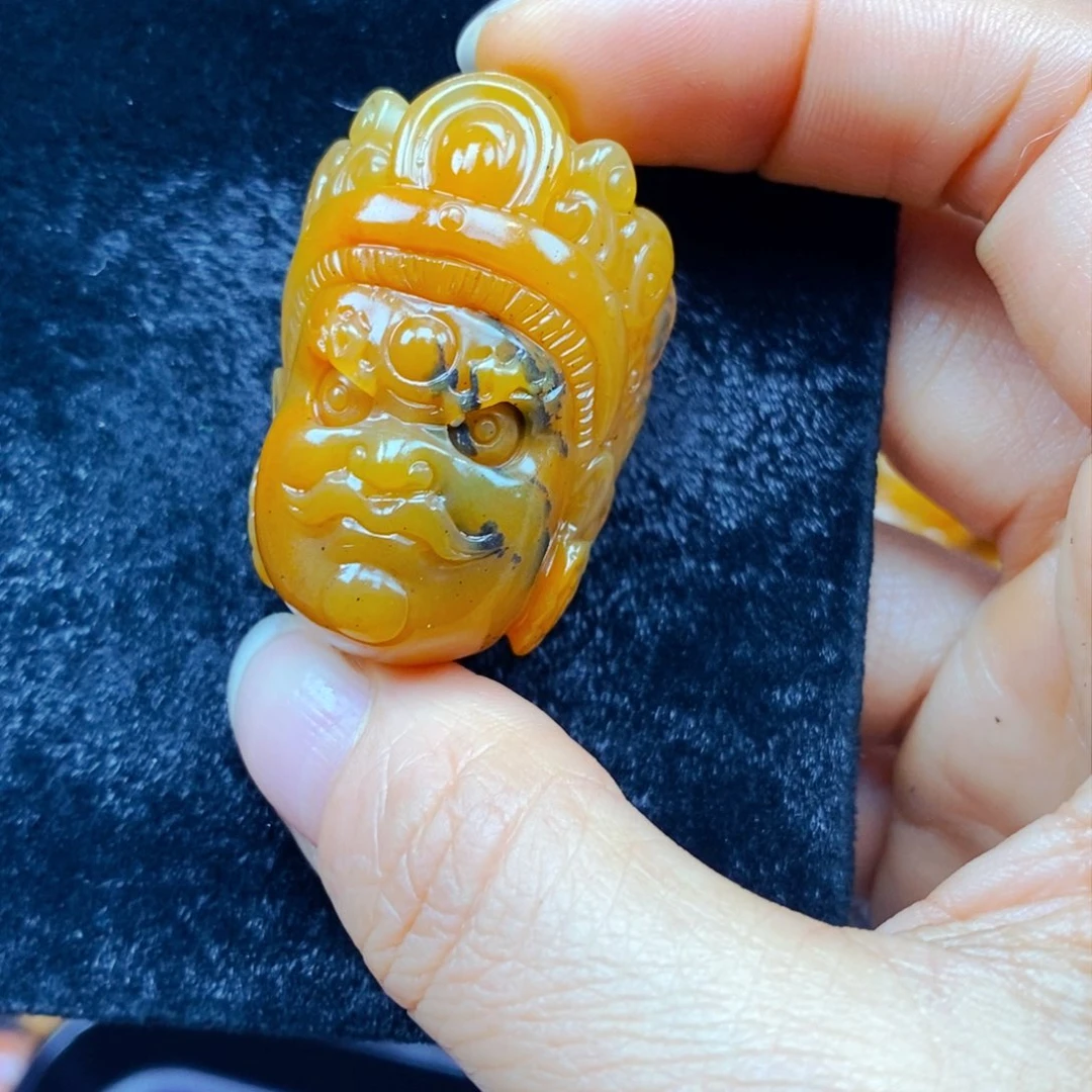 未镶嵌石英质玉（黄龙玉）吊坠(不含链)
