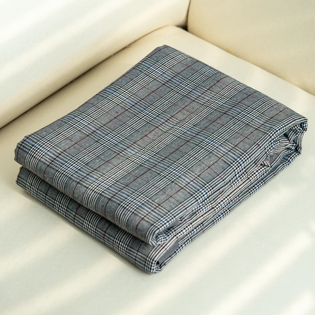 【京会社】多功能盖毯150*200 方格卡其色