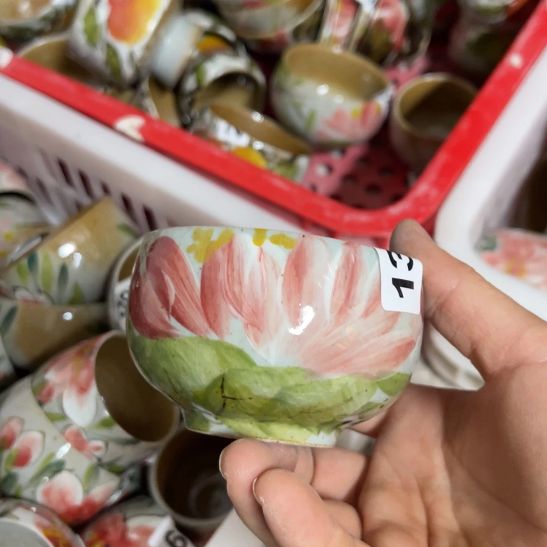 杯素浅陶瓷手工手绘