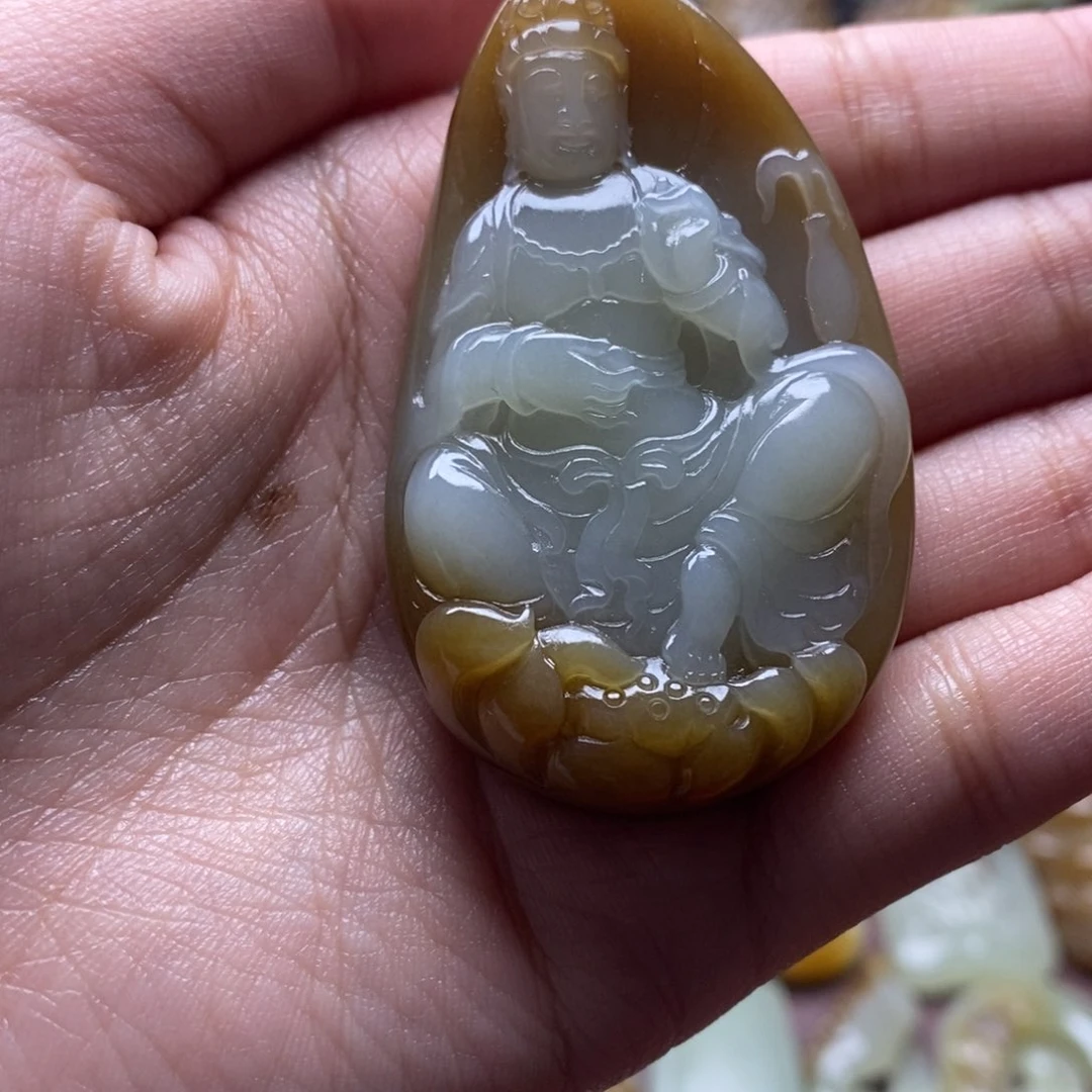 吊坠(不含链)未镶嵌和田玉（糖玉）真****º