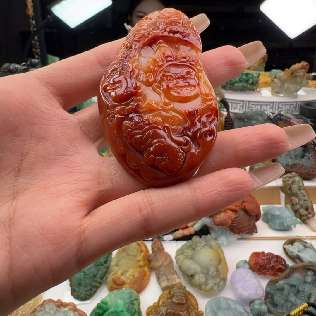 颈饰未镶嵌翡翠鹏*天然缅甸翡翠挂件