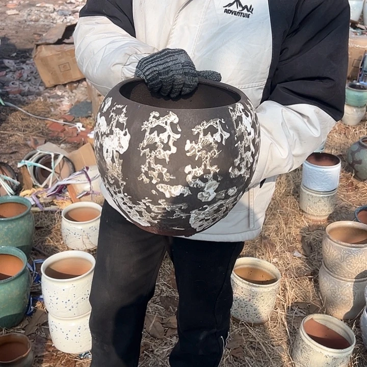 紫砂花盆高度26口20