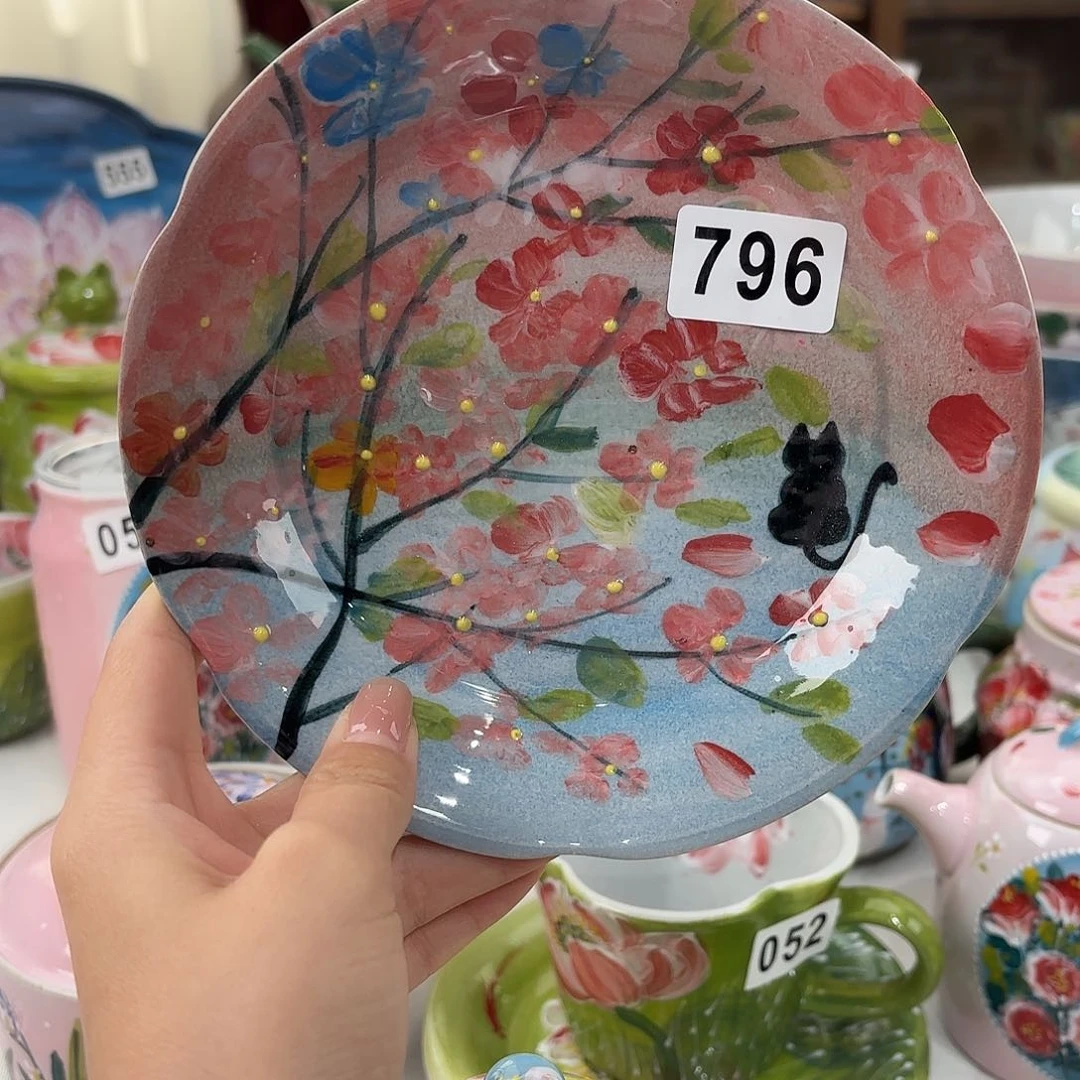 景德镇手绘高温釉下彩陶瓷茶具