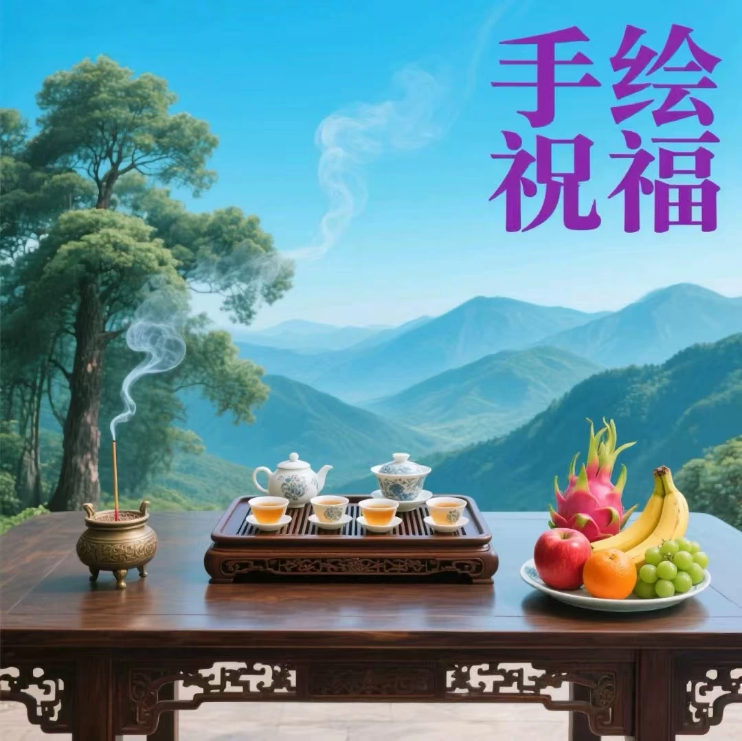 (手绘祝福)手绘装饰传统文化 老师已kai!手机装饰贴纸(老师推荐)