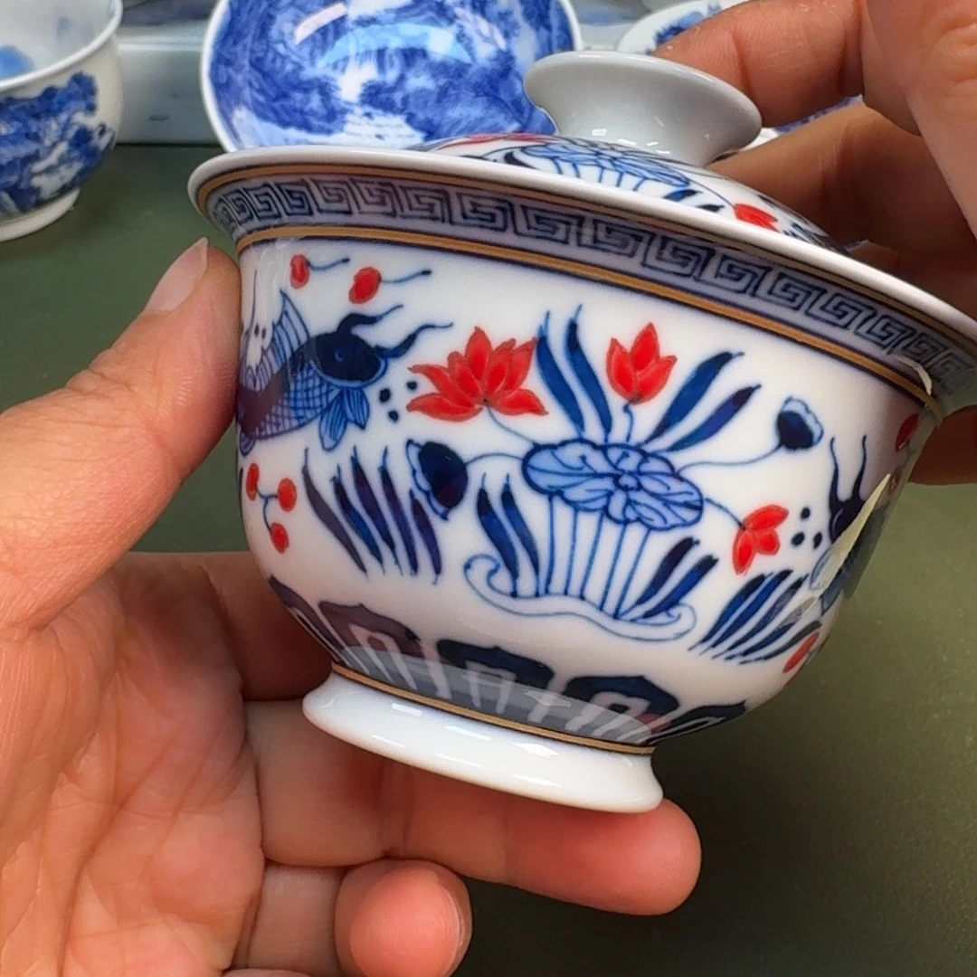 瓷景德镇纯手绘茶具圆圆272