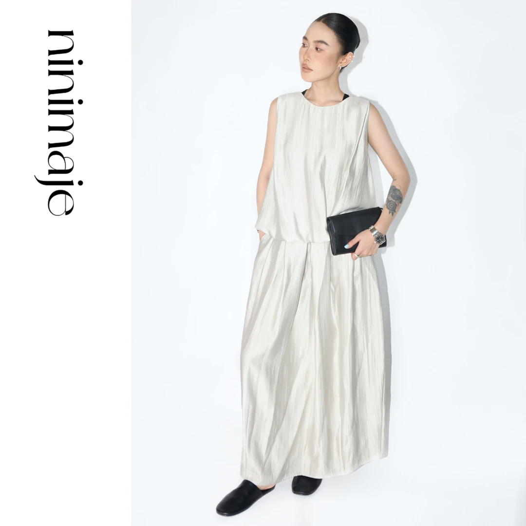 NanBeiBei '静奢套装'  极简设计款立裁肌理光泽感轻薄套装 0485