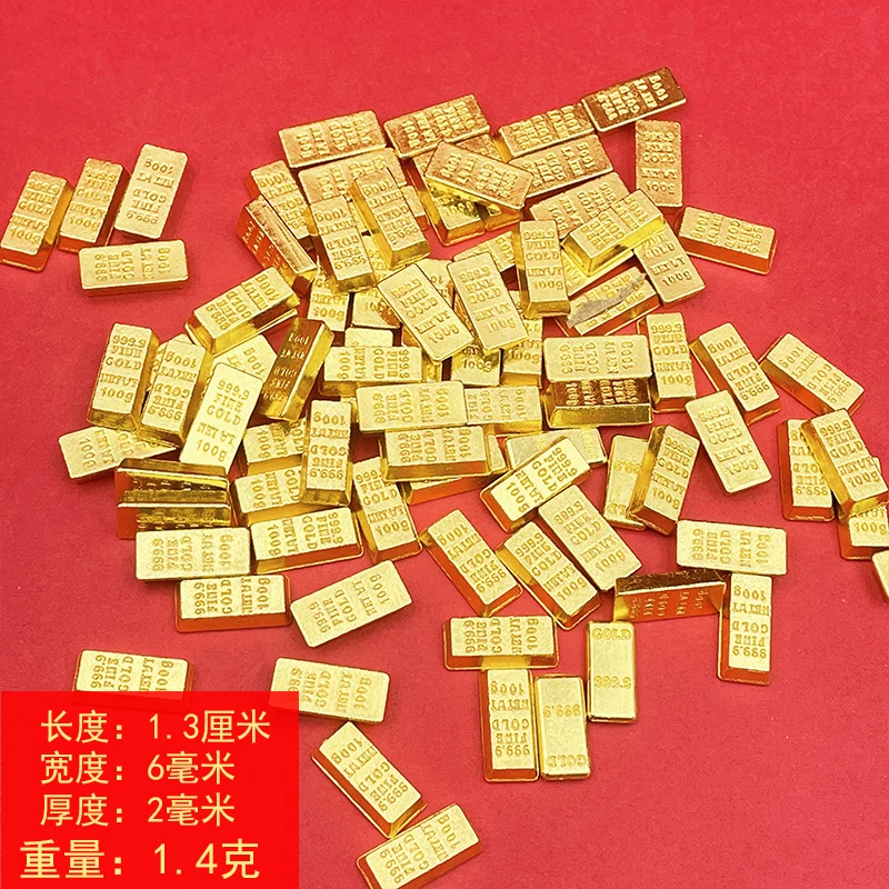 合仿真小金条聚宝盆摆设材料家居装饰摆件金色家用玄关酒柜工艺品