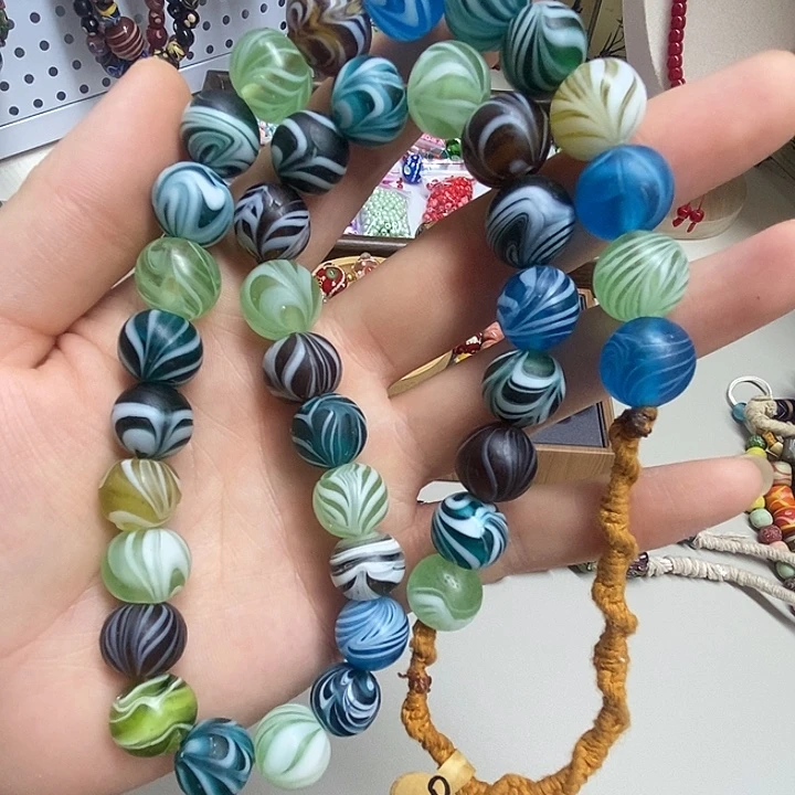 琉璃颈饰凤尾琉璃