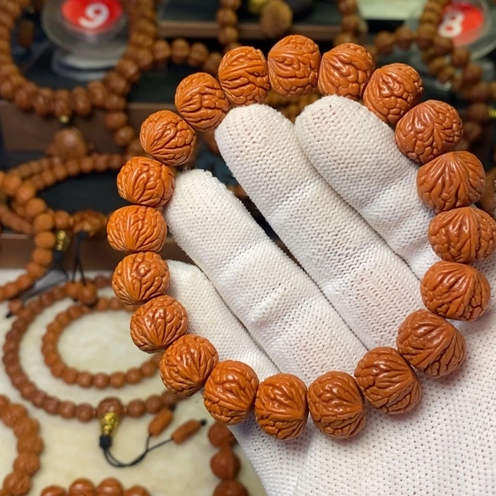 桃核手串秦岭龙纹桃核