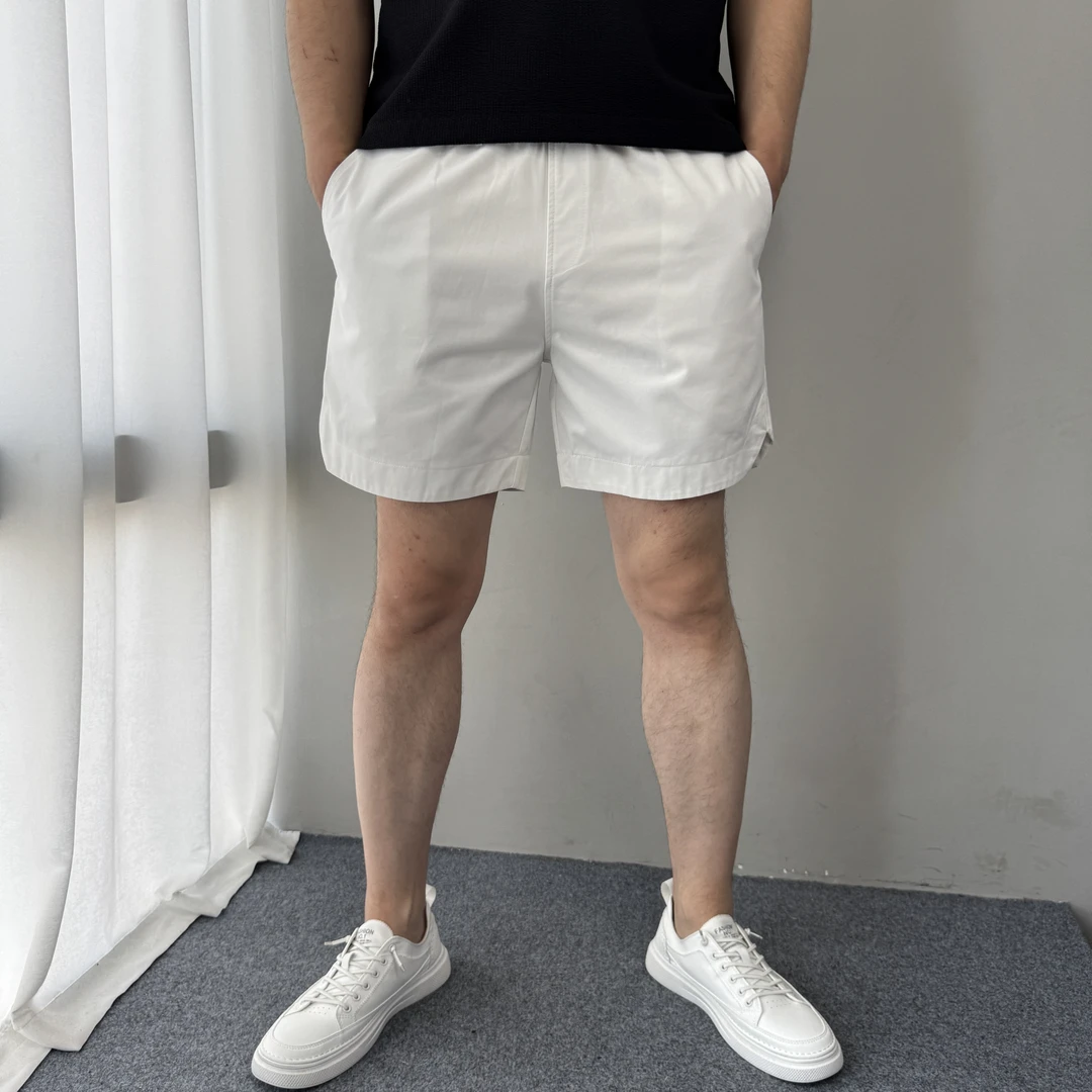 纯棉运动短裤男士开衩三分裤系带运动裤吸汗透气运动裤系健身短裤