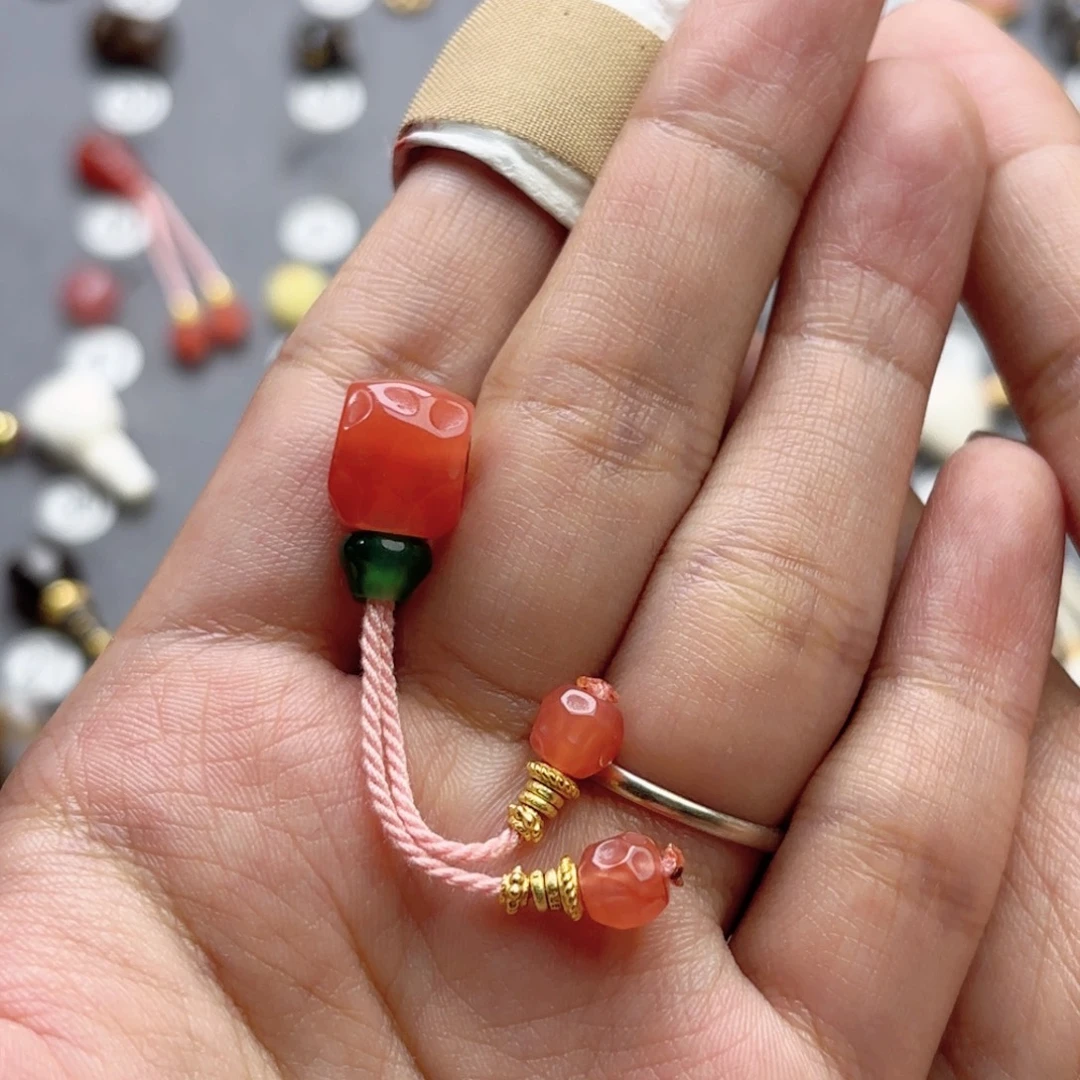 玛瑙/玉髓未镶嵌文玩配饰适配3-6mm的串