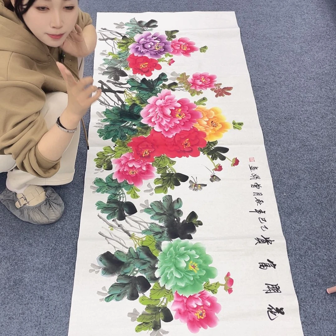 国画作品小姐姐放漏…