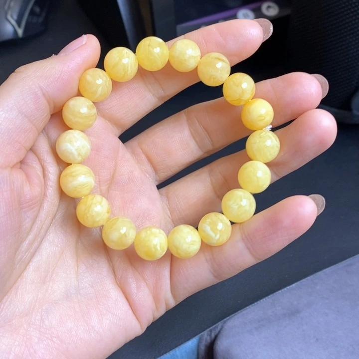 琥珀未镶嵌手链天然无优化琥珀蜜蜡