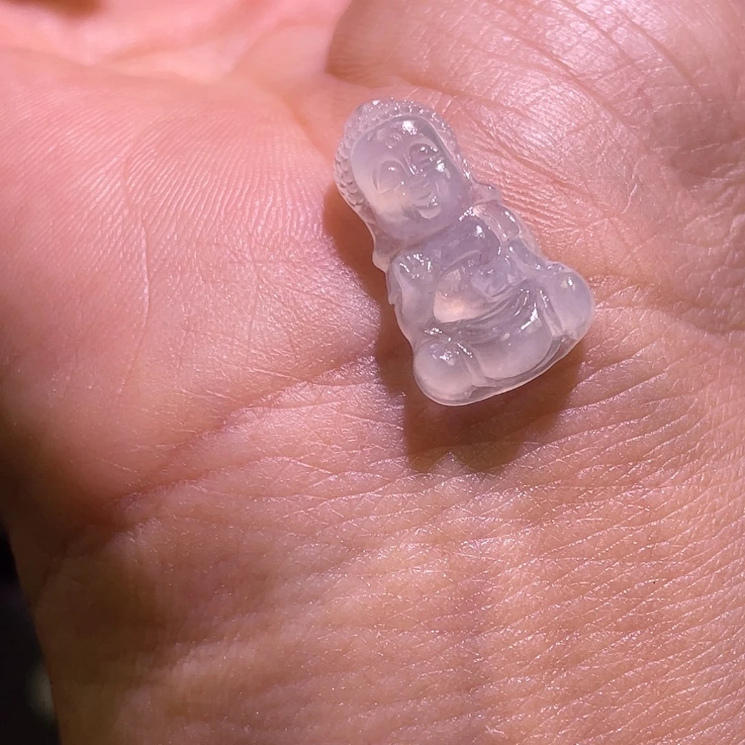 未镶嵌如意定制翡翠宝宝佛