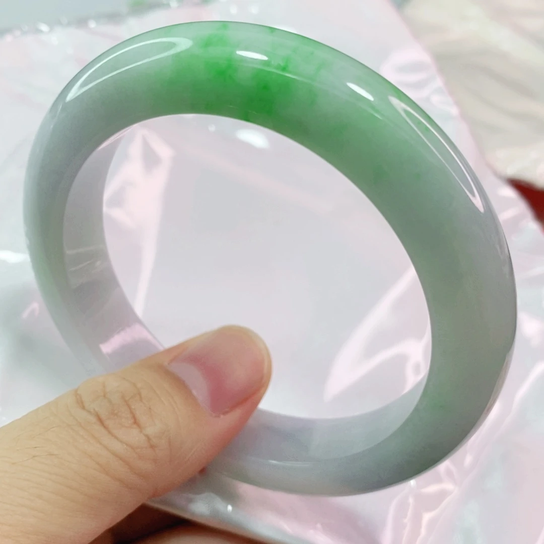 翡翠手镯未镶嵌5758圈口捡漏性价比高