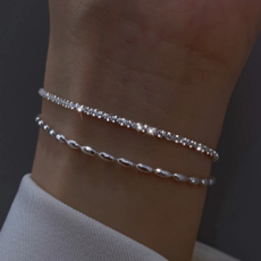 铁陶瓷手链 满天星米粒双层手环波光粼粼轻奢高级感时尚女ins日式