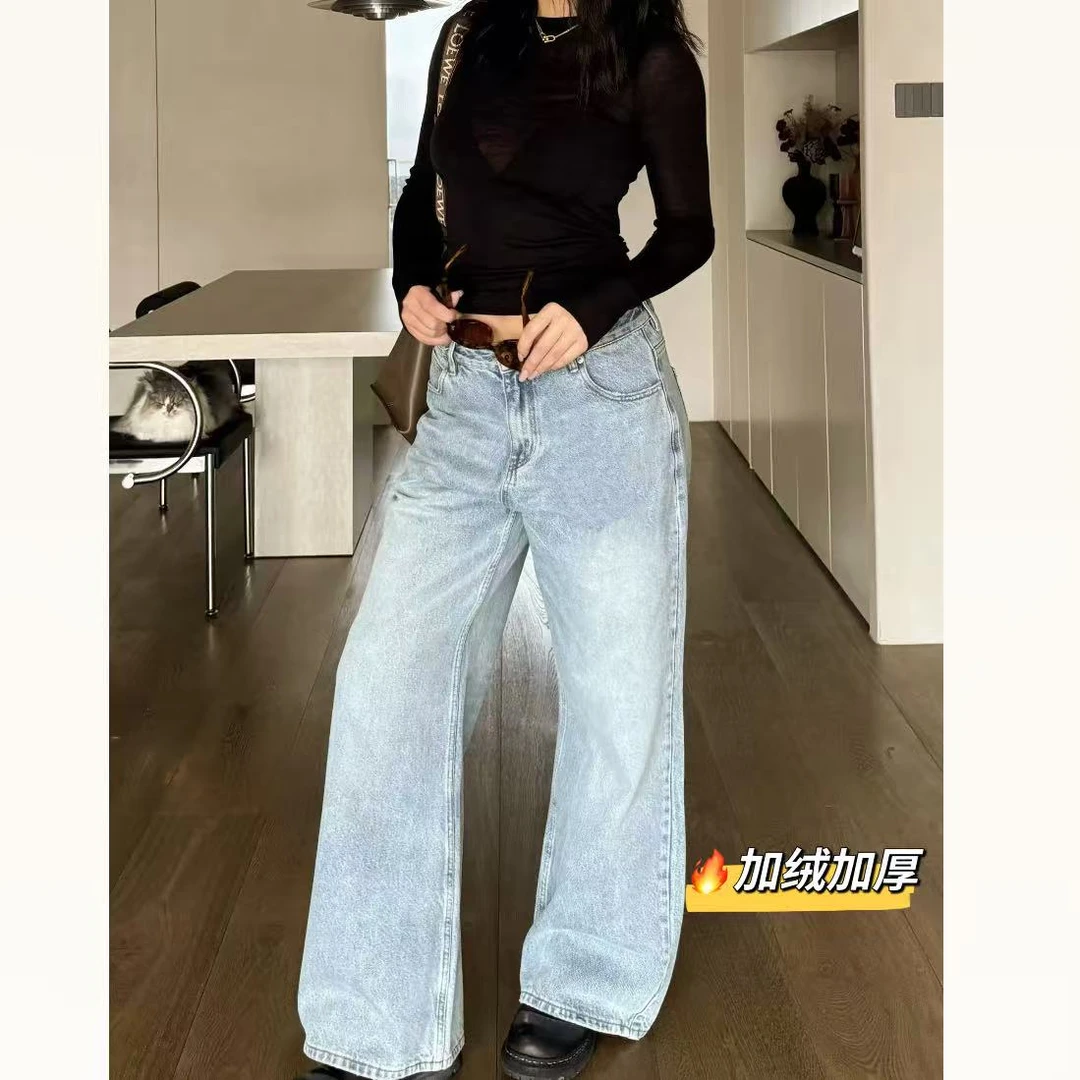 【冬日进行曲】加绒加厚 牛仔裤女