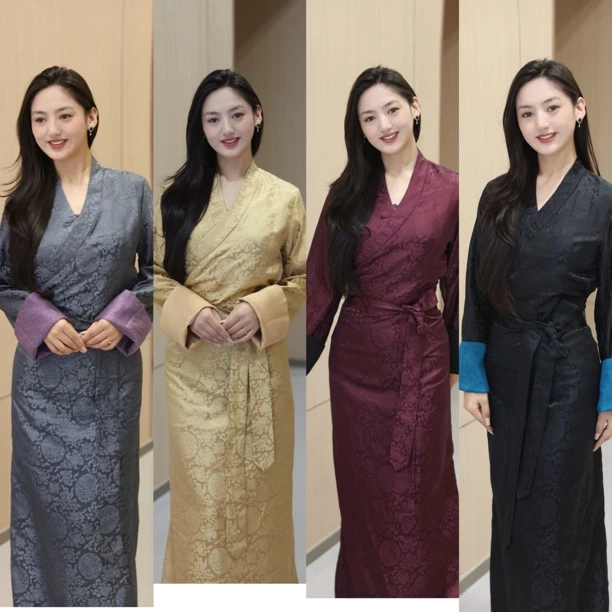 新款修身【四色仿摹本】西藏博拉裙民族特色显瘦长裙