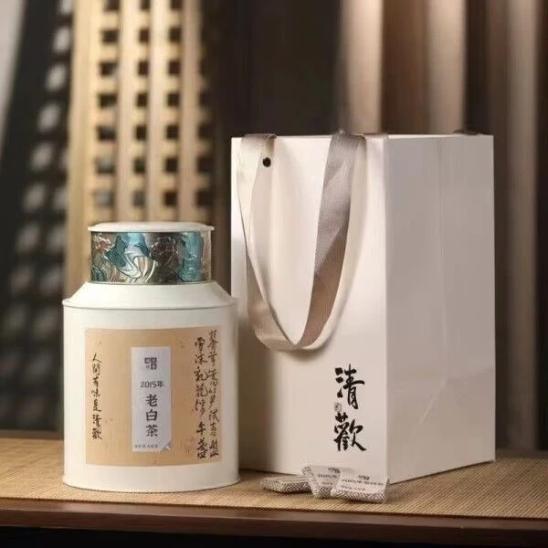 2015年老白茶福鼎贡眉紧压小茶饼500g一斤装茶叶 礼盒装
