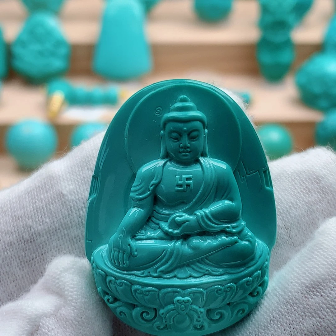 绿松石未镶嵌大日如来