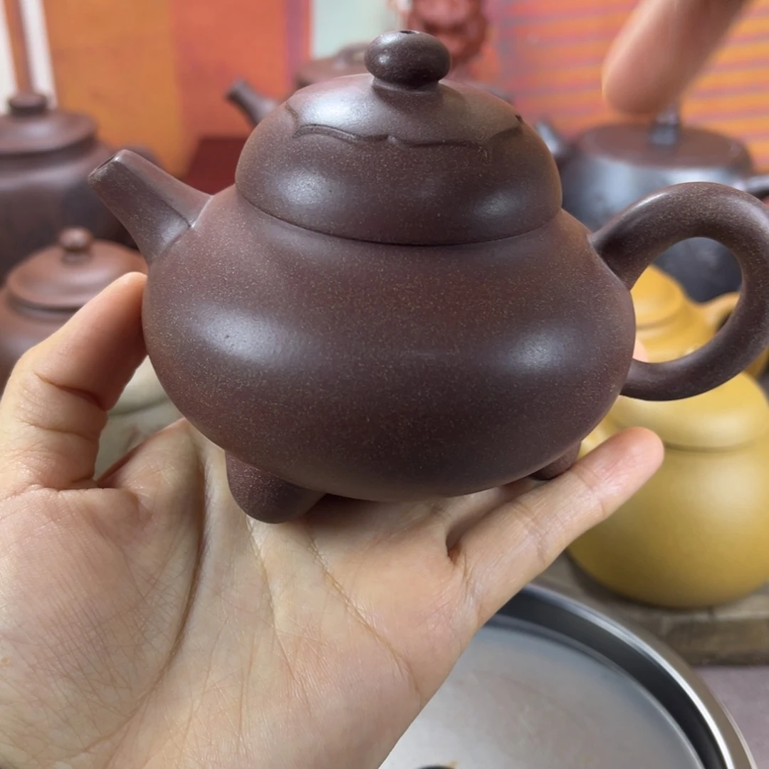 紫砂茶壶宜兴紫砂壶微瑕盖跳沙有接头印