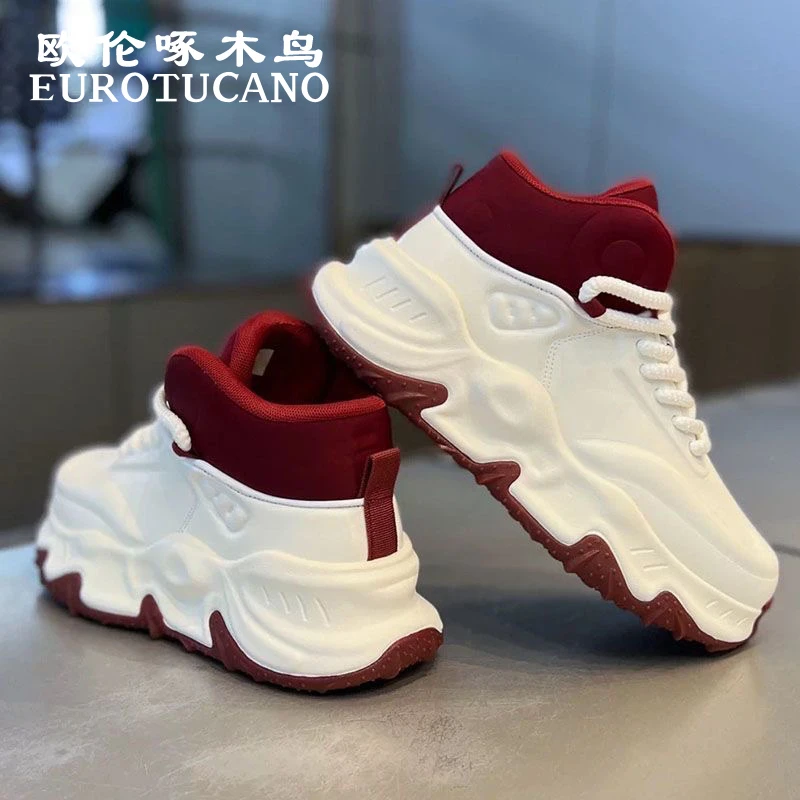 欧伦啄木鸟EUROTUCANO2025年冬季新款男鞋网红爆款板鞋防滑老爹鞋