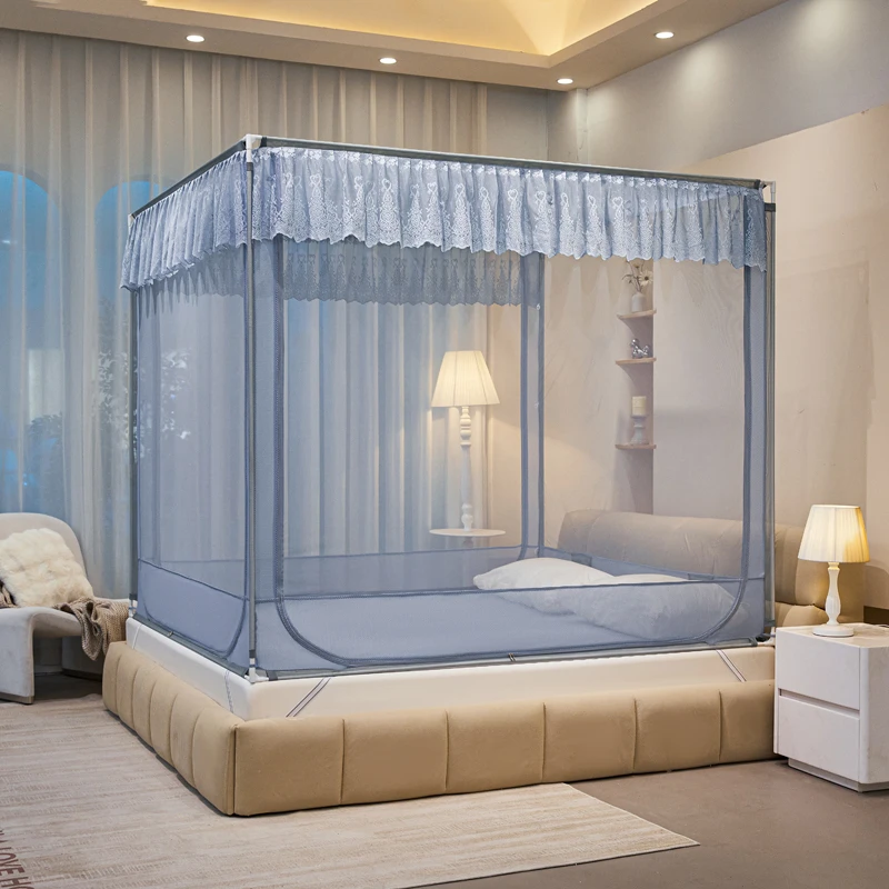 2025新款婴儿童防摔家用卧室宝宝抗菌拉链加高围栏全包防掉床蚊帐