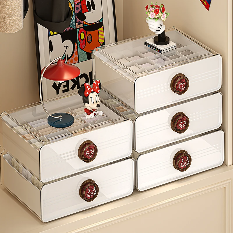 新疆包邮哥现代简约收纳抽屉款内衣收纳盒裤袜文胸抽屉式收纳箱