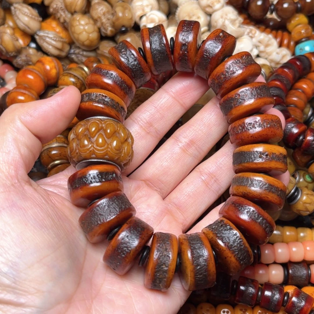 【闪购商品】牛骨手串/手链牛骨红21×18颗