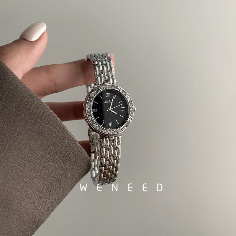 新款满天星手表简约时尚复古高颜值女表轻奢小金表正品腕表气质