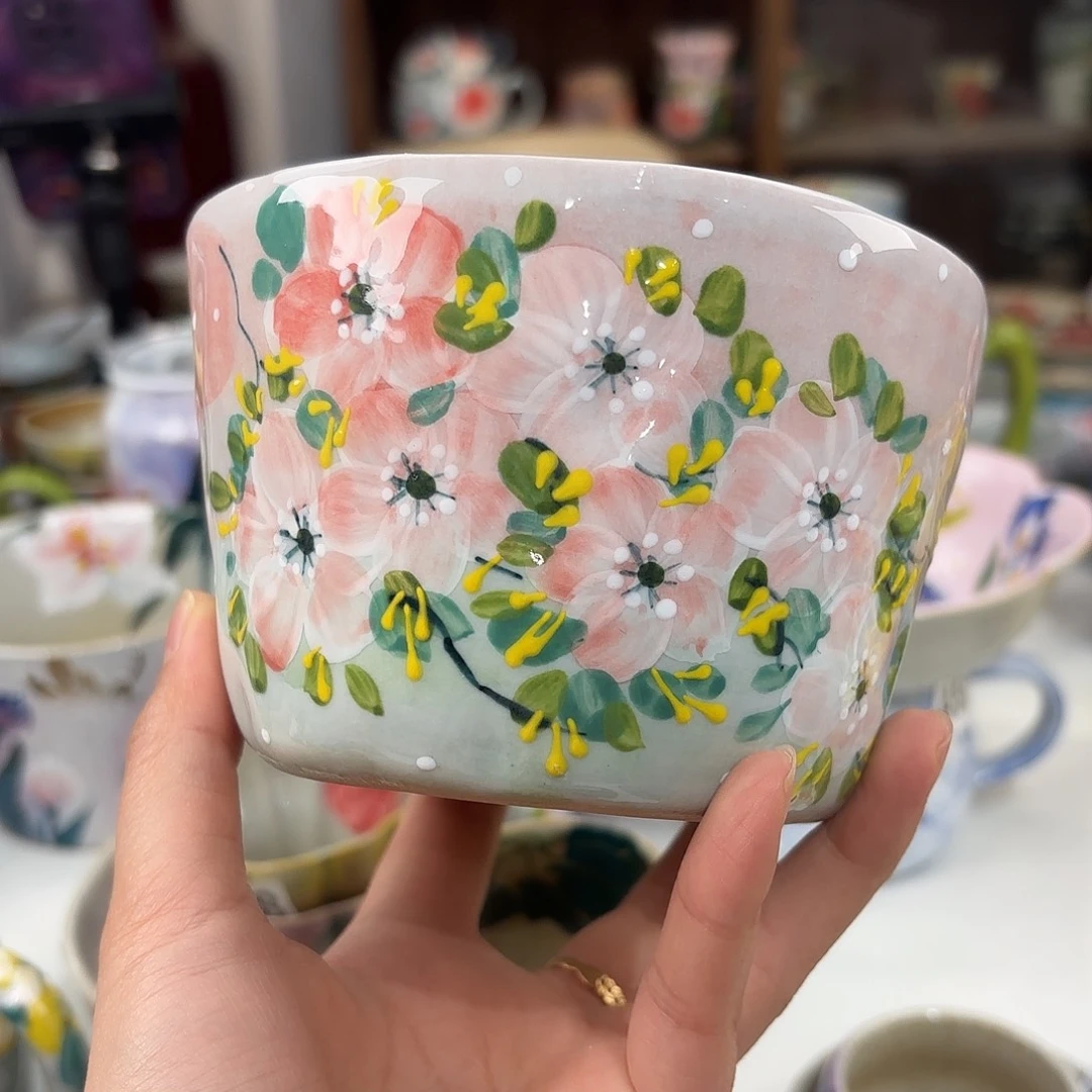 景德镇手绘高温釉下彩陶瓷茶具