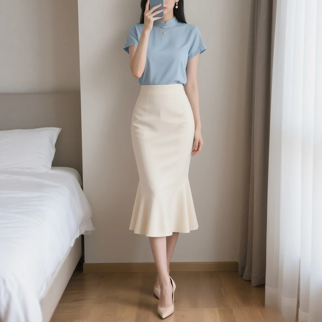 夏季新款女装时尚气质高级感复古轻国风显瘦两件套装半身裙优雅潮