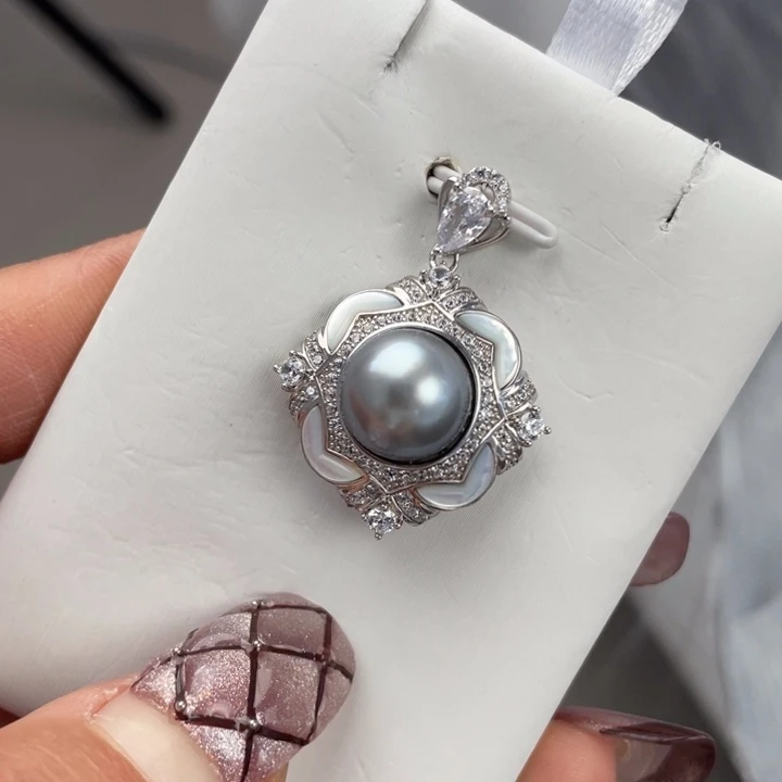 海水珍珠颈饰银S925镶嵌