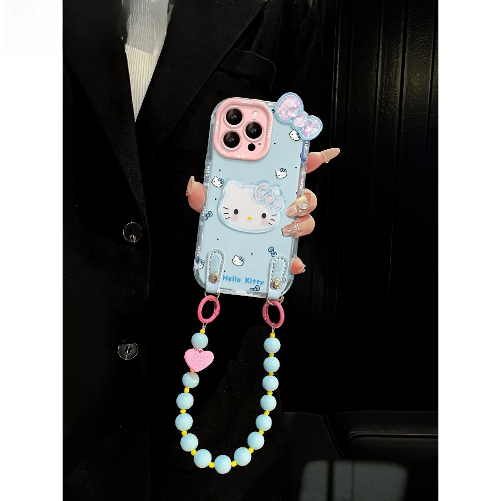 适用三色kt猫于苹果16promax果冻奶油肤感手机壳华为oppovivo小米