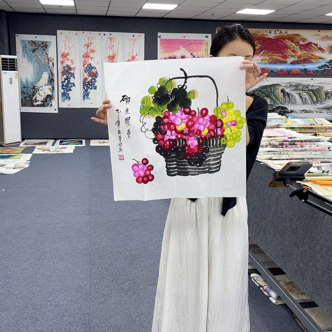 国画作品小姐姐放漏…