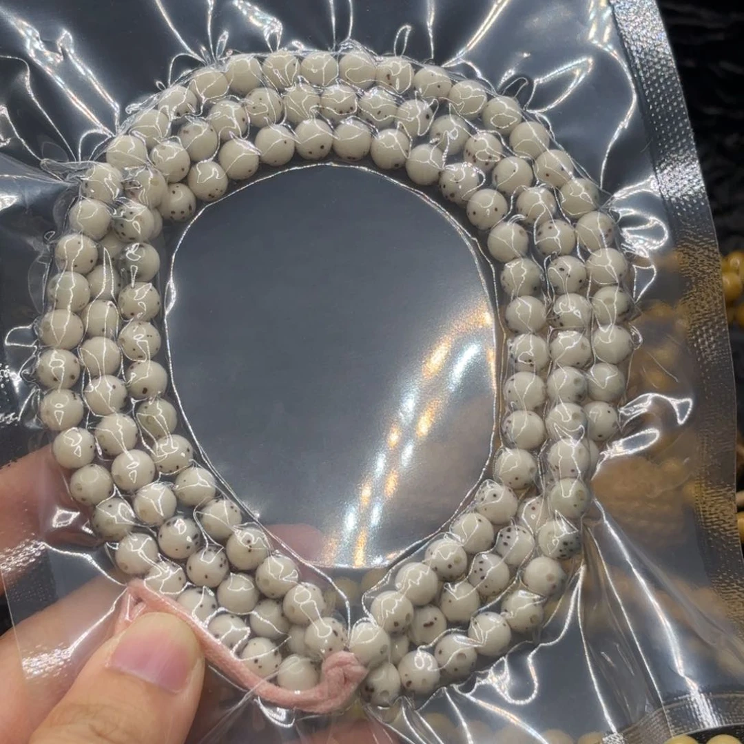 星月菩提吊坠6mm圆珠月留白