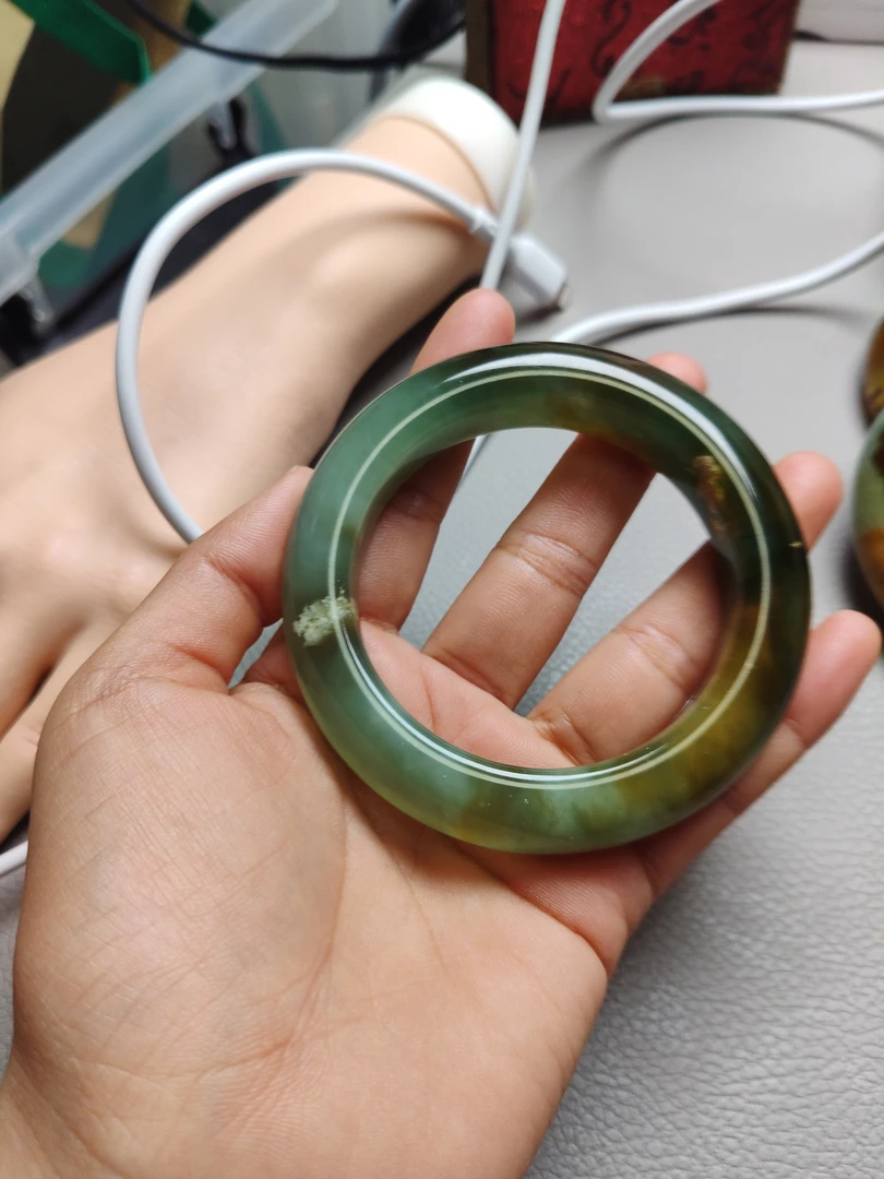 岫玉花玉手镯专拍链接