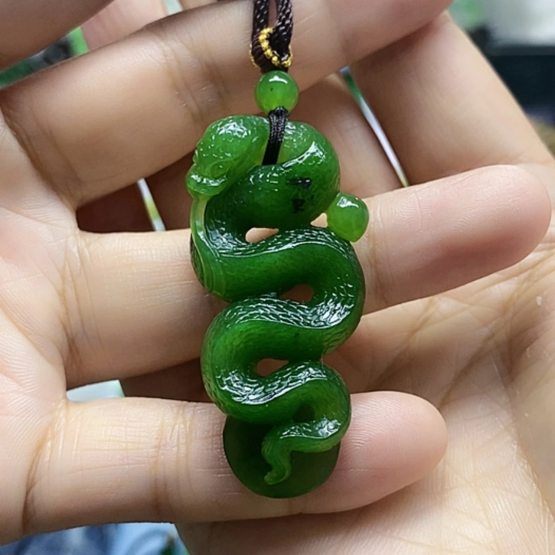 【闪购商品】未镶嵌和田玉（碧玉）挂件水*央