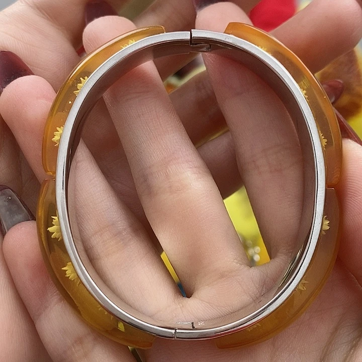 琥珀手镯未镶嵌手镯