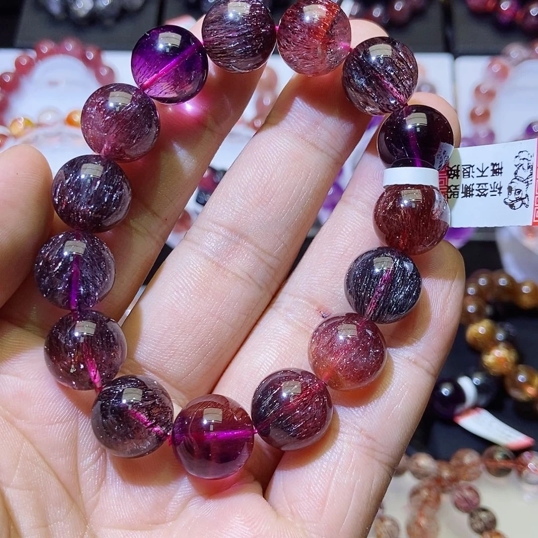 未镶嵌手链水晶黑加仑14