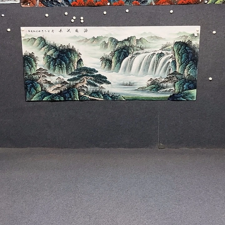 国画小八尺山水一副