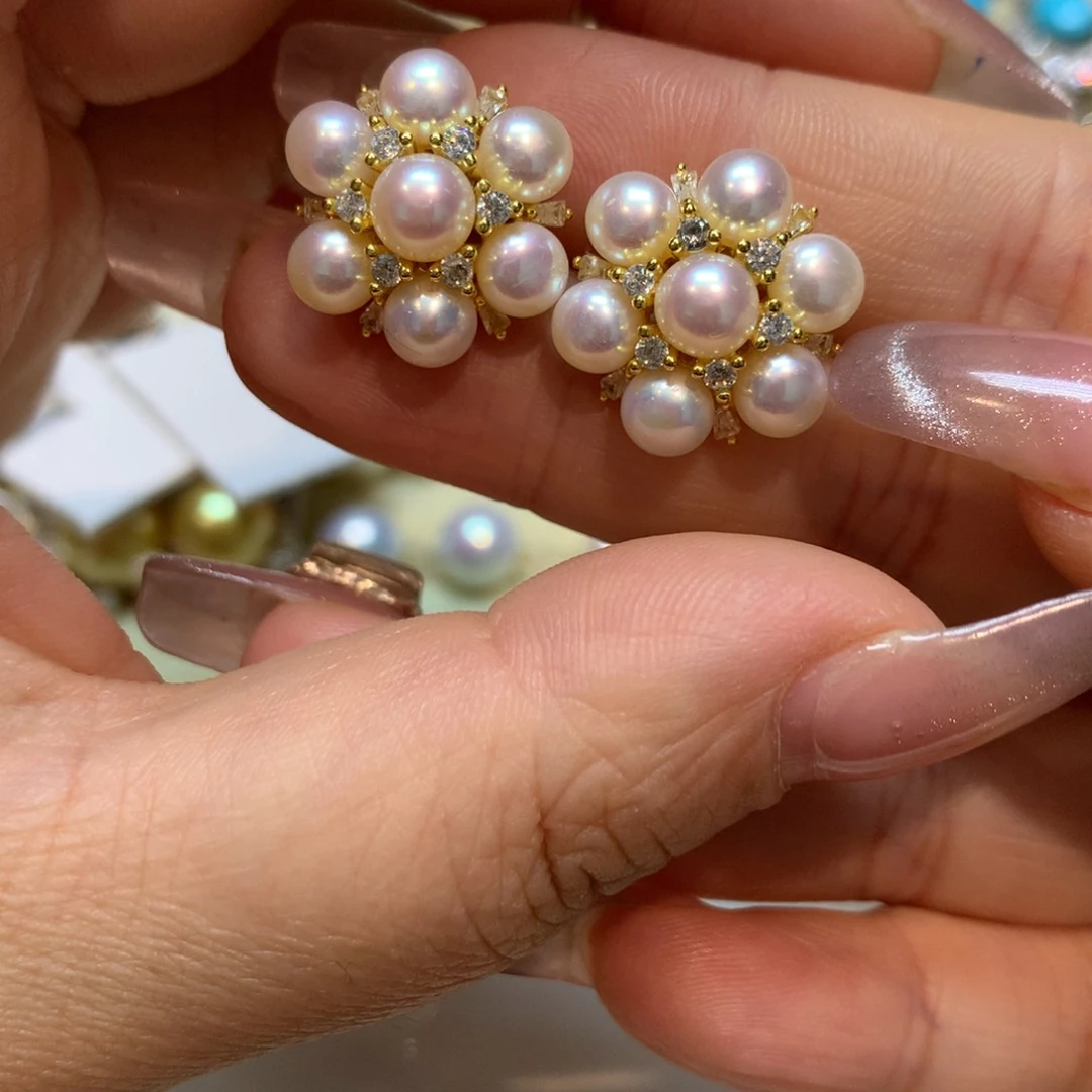 淡水珍珠耳饰未镶嵌