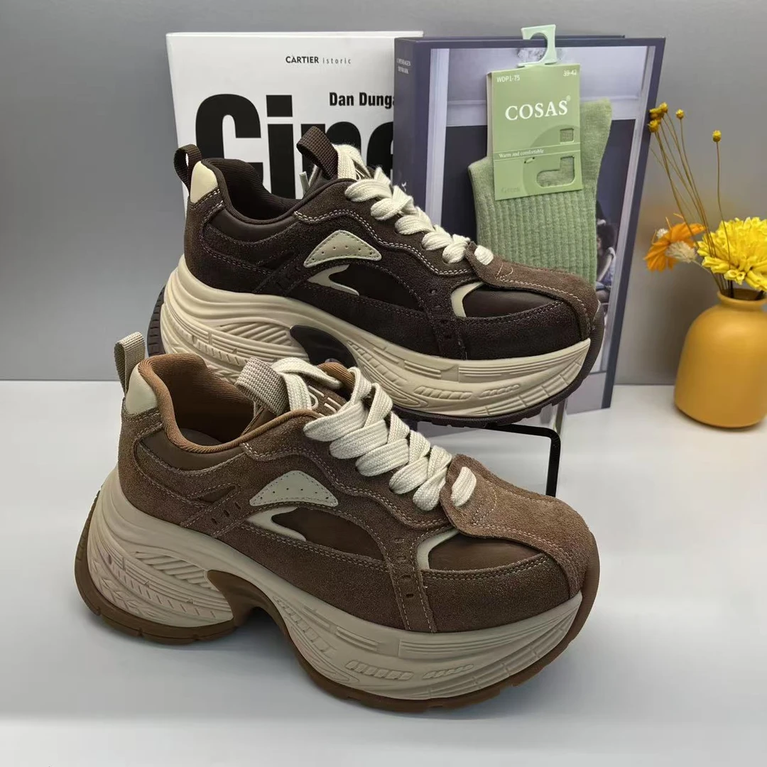 女士厚底美拉德色系百搭休闲老爹鞋6861