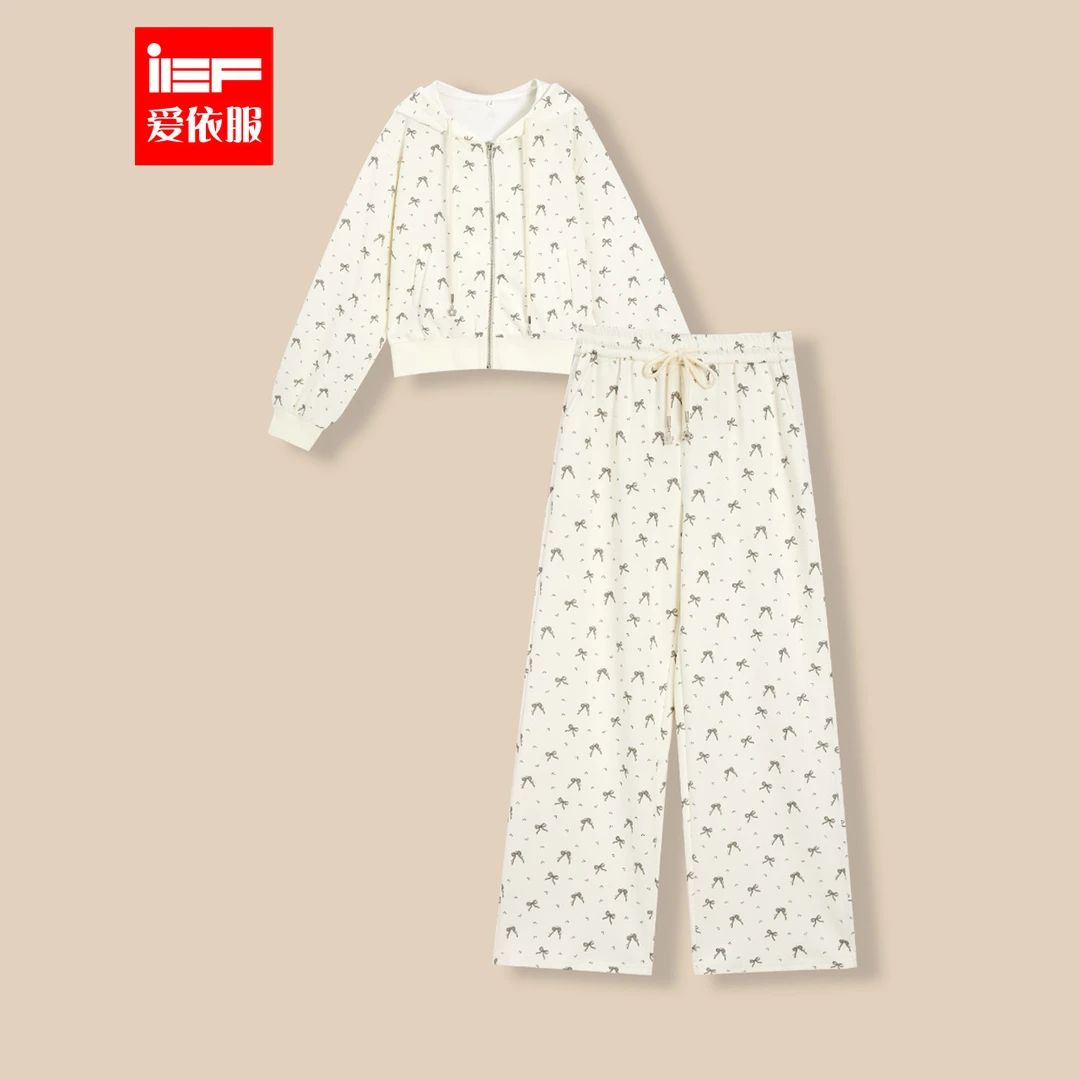 IEF/爱依服套装2025春季新款时尚小众设计通勤休闲运动风上下套裤