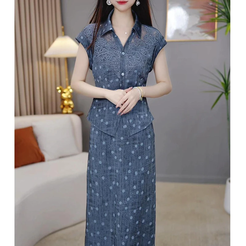 【套装定制】B931图片色上衣套裙优雅气质时尚减龄休闲显瘦夏季收腰